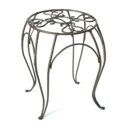 Panacea Cameo Round Brown Plant Stand 55cm