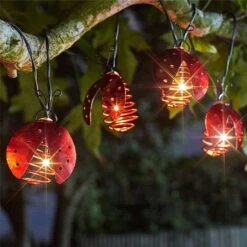 Smart Garden Ladybird Set Of 10 Solar Powered String Lights