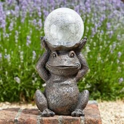 Smart Solar Gazing Frog Statue -Quality Garden Care Store 925289 3