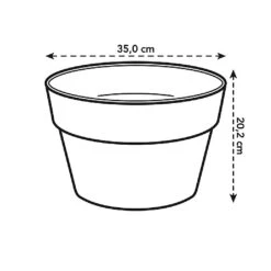 Elho Loft Urban Bowl 35cm Anthricite 7 Elho Loft Urban Bowl 35cm Anthricite -Quality Garden Care Store 933182 4