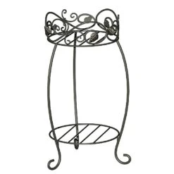 Panacea Black & Bronze Scroll & Ivy Plant Stand 38cm